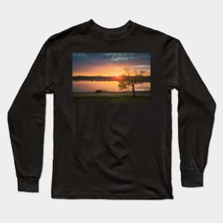 Idyllic sundown landscape Long Sleeve T-Shirt